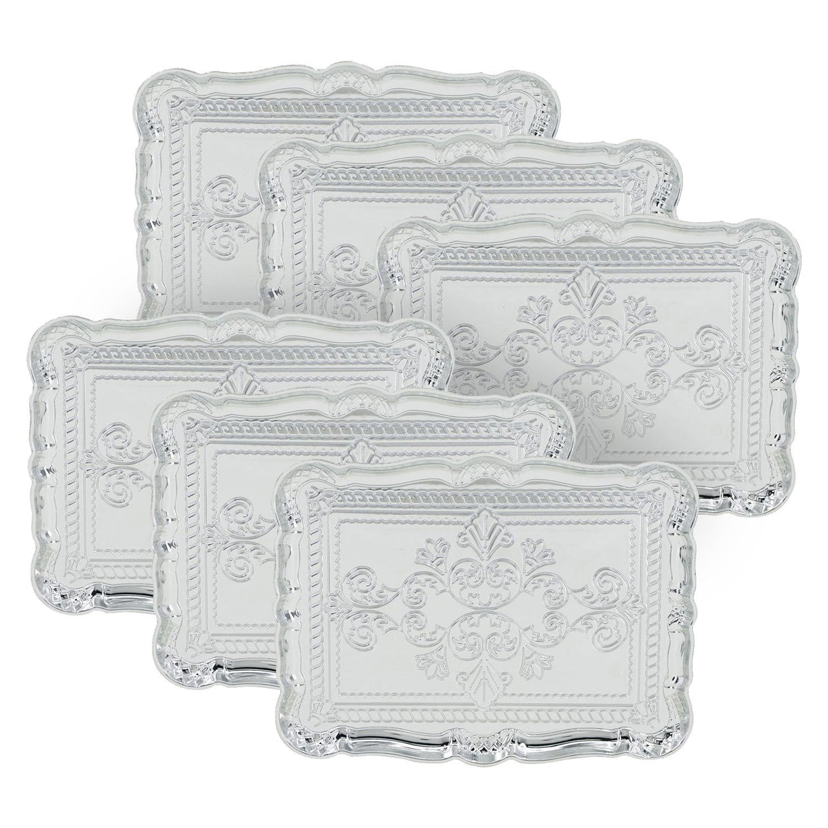 6 Pack Plastic Charger Plate, 11.8' x 9.1'
