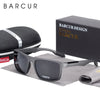 BARCURTR90 Ultralight Polarized Sunglasses for Men Vintage Square Eyewear with UV400 Protection for Summer