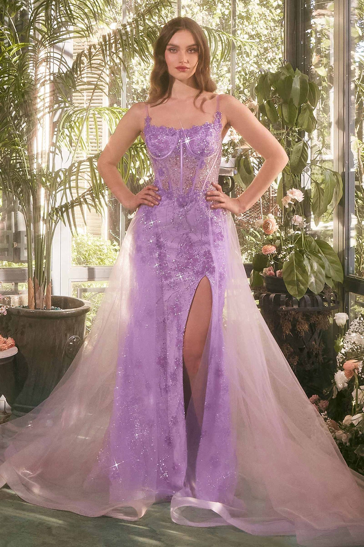 Andrea & Leo A1382 Dress Tulle Daisy Overskirt Gown