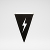 LIGHTNING BOLT CANVAS PENNANT - BLACK