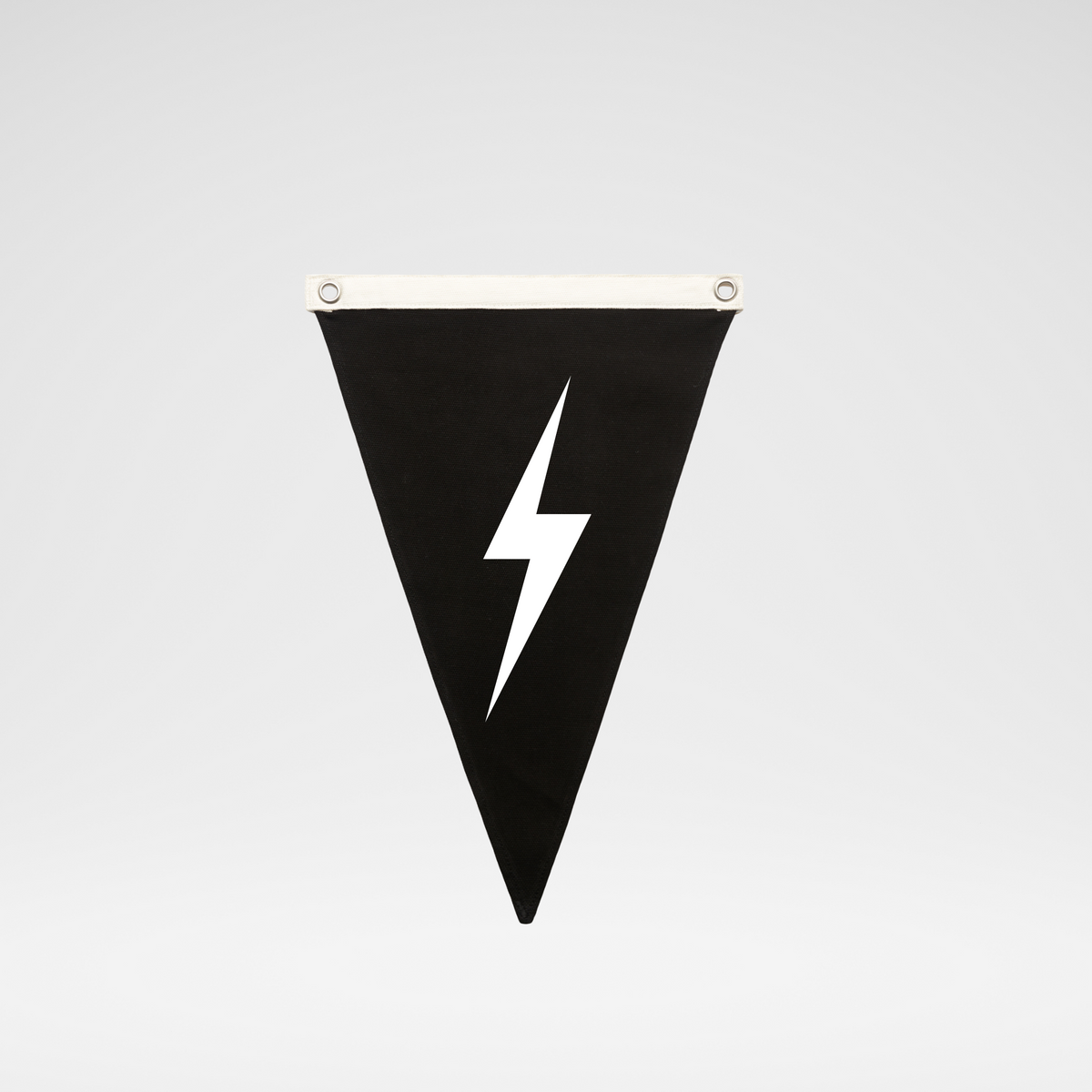 LIGHTNING BOLT CANVAS PENNANT - BLACK