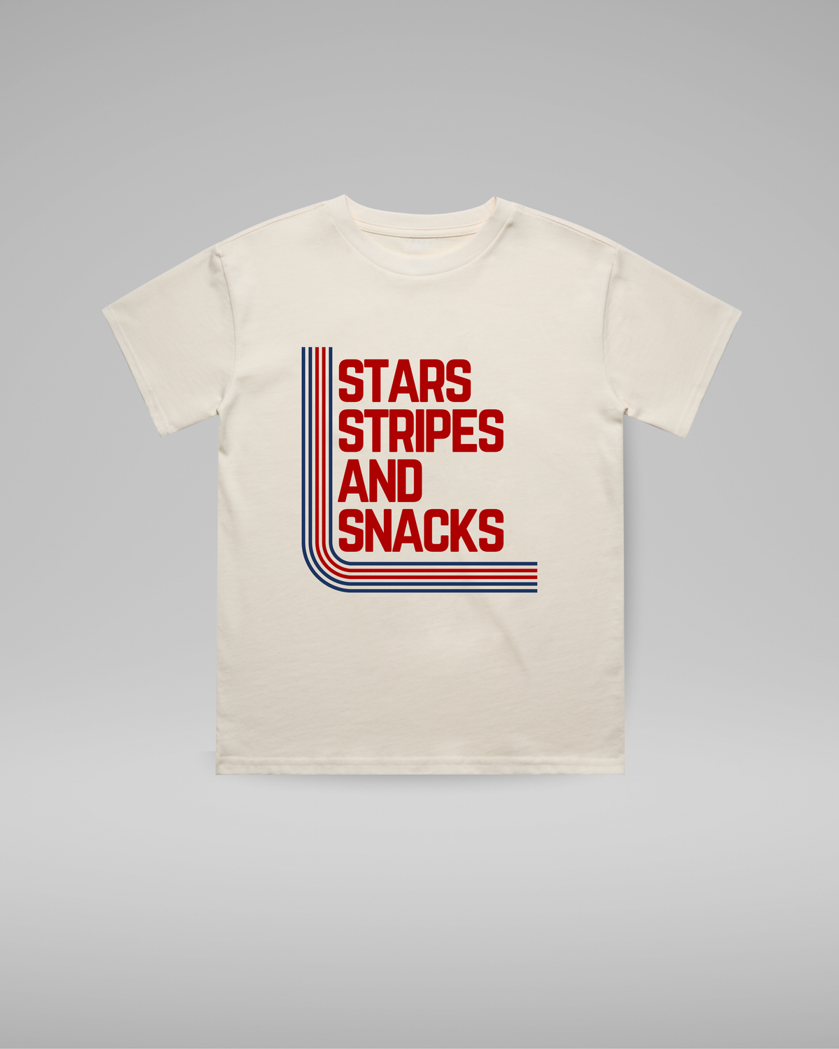 STARS STRIPES & SNACKS TEE - VINTAGE CREAM
