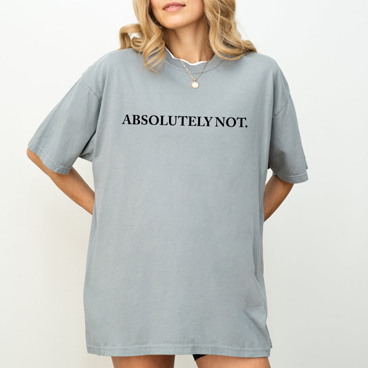 Absolutely Not Funny Sassy Minimal Aesthetic Meme Style Graphic Comfort Colors Tee