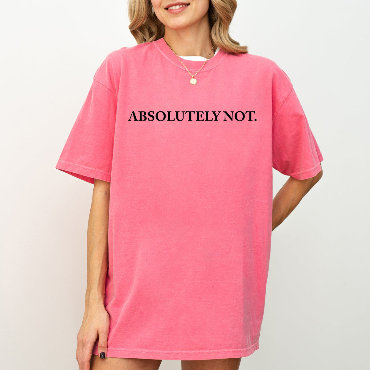 Absolutely Not Funny Sassy Minimal Aesthetic Meme Style Graphic Comfort Colors Tee