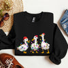Adorable Christmas Ducks Santa Farm Life Holiday Scene With Cozy Farmhouse Charm Sweatshirt