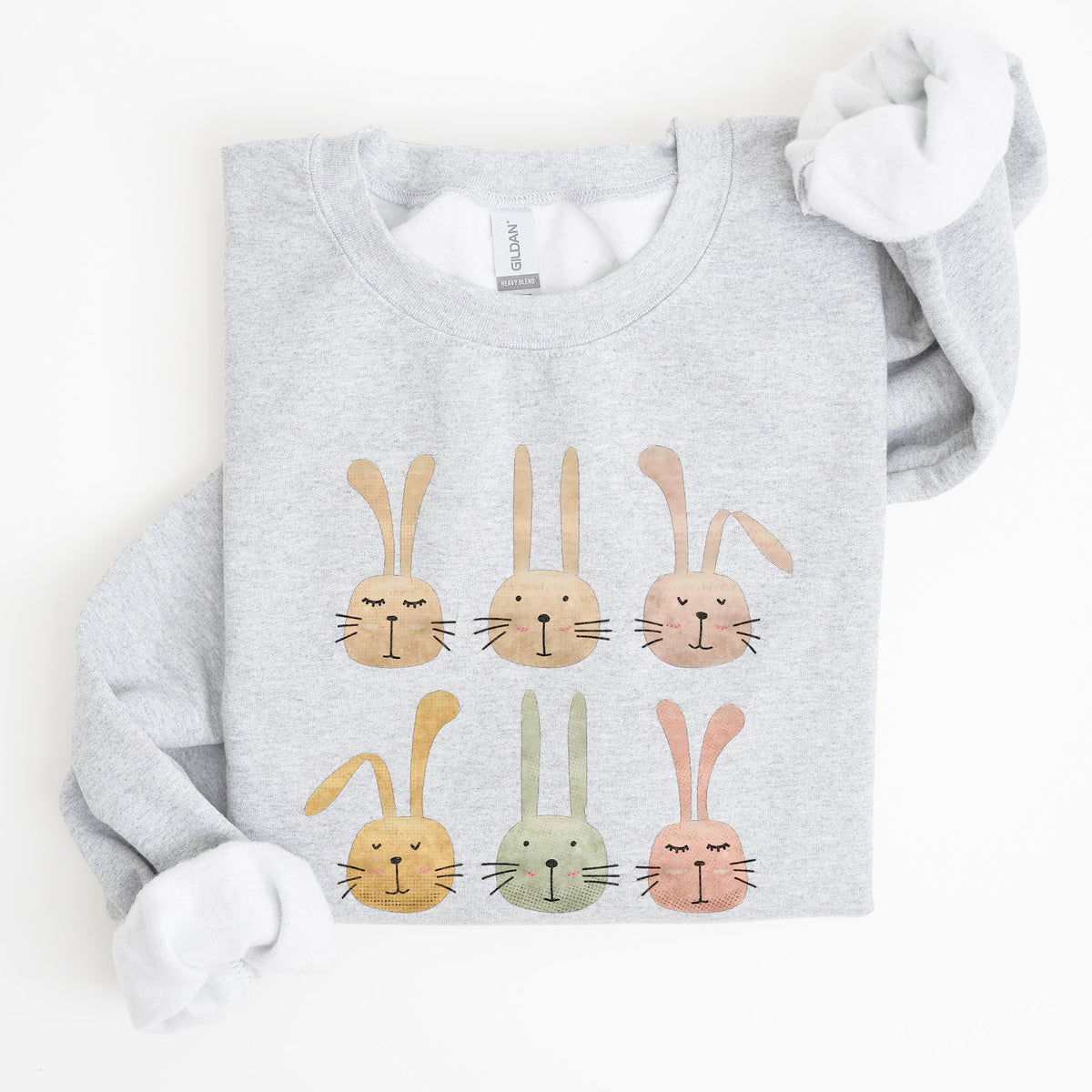 Adorable Easter Bunnies Rabbits Festive Seasonal Illustration for Springtime Cozy Sweatshirt