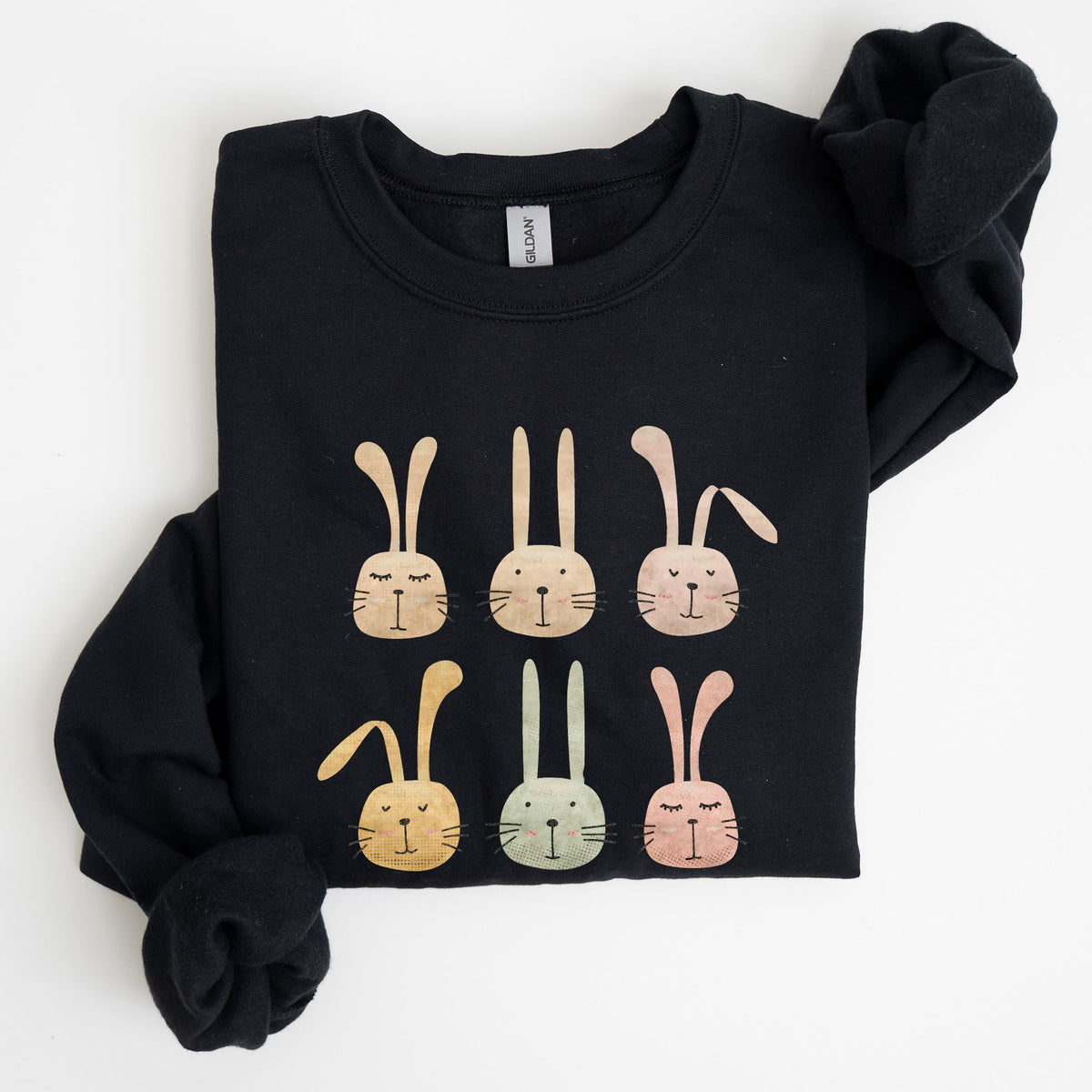 Adorable Easter Bunnies Rabbits Festive Seasonal Illustration for Springtime Cozy Sweatshirt