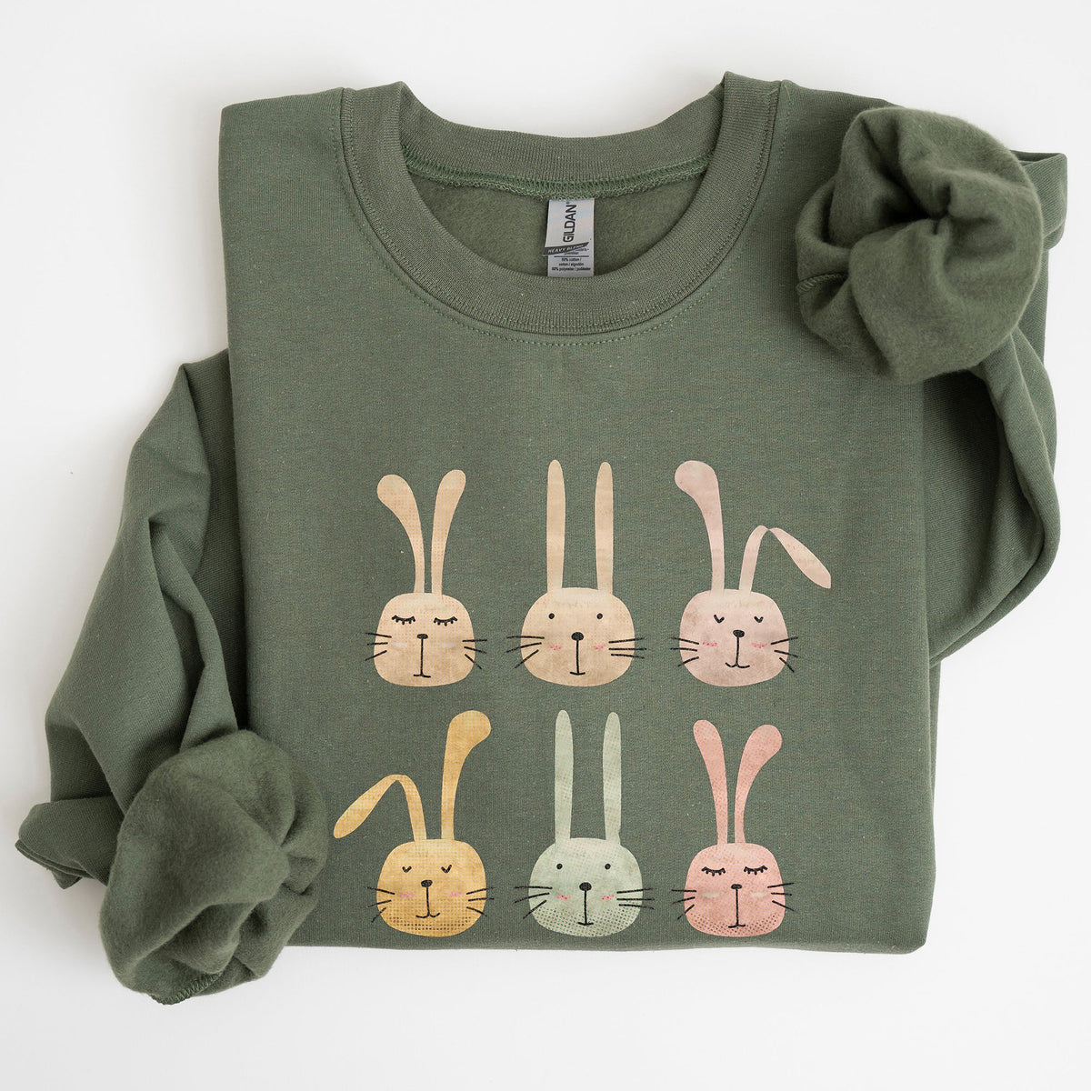 Adorable Easter Bunnies Rabbits Festive Seasonal Illustration for Springtime Cozy Sweatshirt