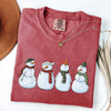 Adorable Snowman Christmas Santa Xmas Winter Wonderland Edition Comfort Colors Tee