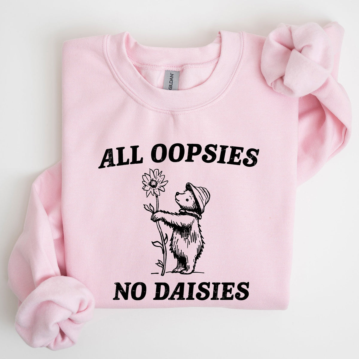 All Oopsies No Daisies Cute Bear Illustration Premium Cozy Everyday Comfort Sweatshirt