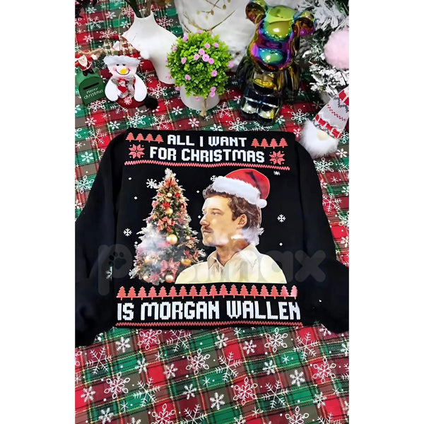 "All I Want For Christmas Is Music" Sweatshirt – Christmas Music Lover Gift Crewneck