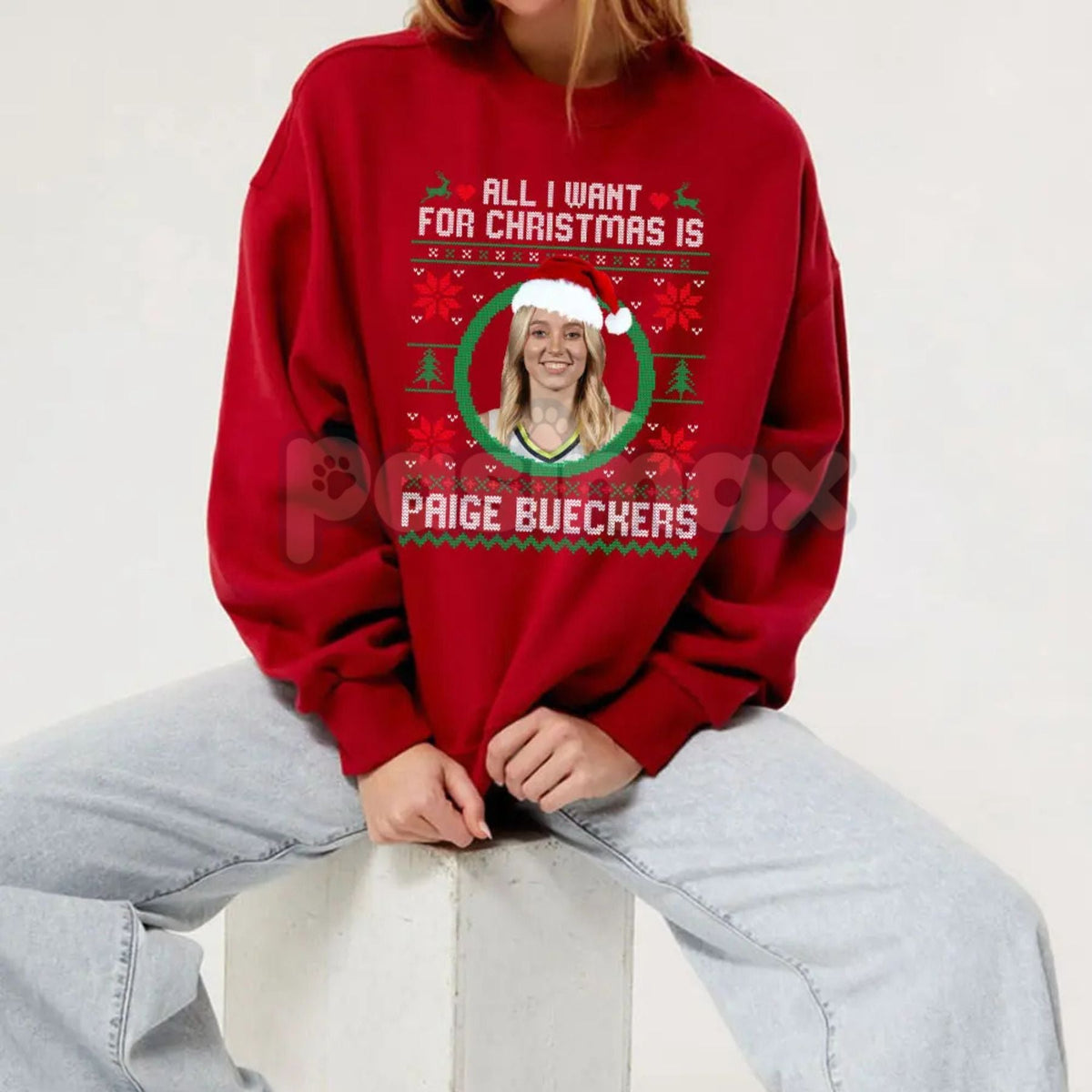 "All I Want For Christmas Is Paige Bueckers" Sweatshirt | UConn Huskies Basketball Fan Gift | Women's College B-Ball Crewneck