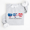 America The Beautiful Retro Hearts Patriotic Vintage American Pride Flag Inspired Sweatshirt