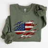 American Flag Patriotic Fourth of July Pride Banner Design Celebrating USA Heritage and Freedom Sweatshirt