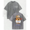 American Dog Flag Vintage Washed T-Shirt – Cotton Graphic Unisex Casual Tee