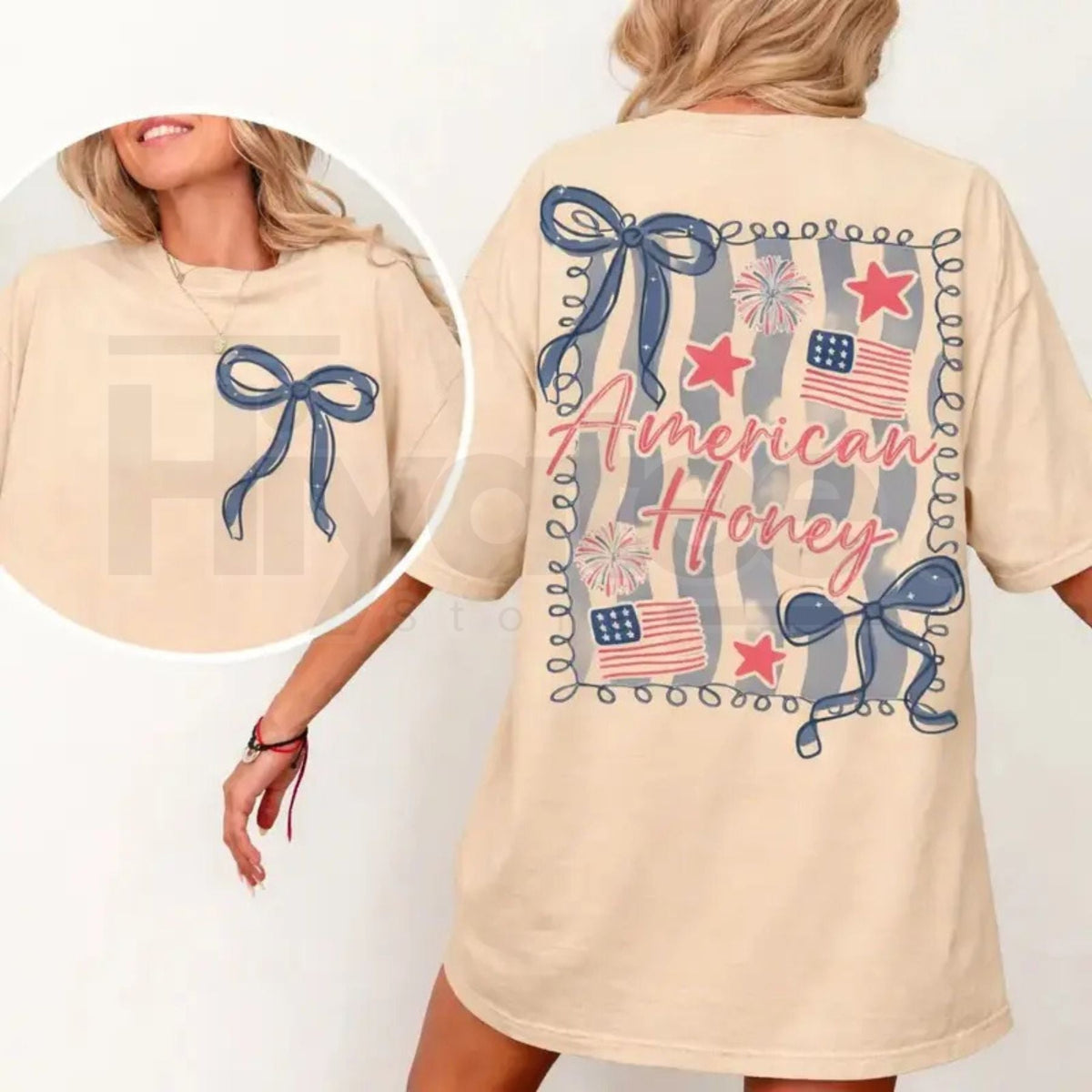 "American Honey" – Coquette 4th of July Girly Vintage USA Top