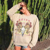 Aries Zodiac Astrology Horoscope Celestial Sign Constellation Pattern Vintage Inspired Graphic Sweatshirt