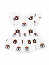 Auburn White Aubie S/S Flutter Twirl Bodysuit