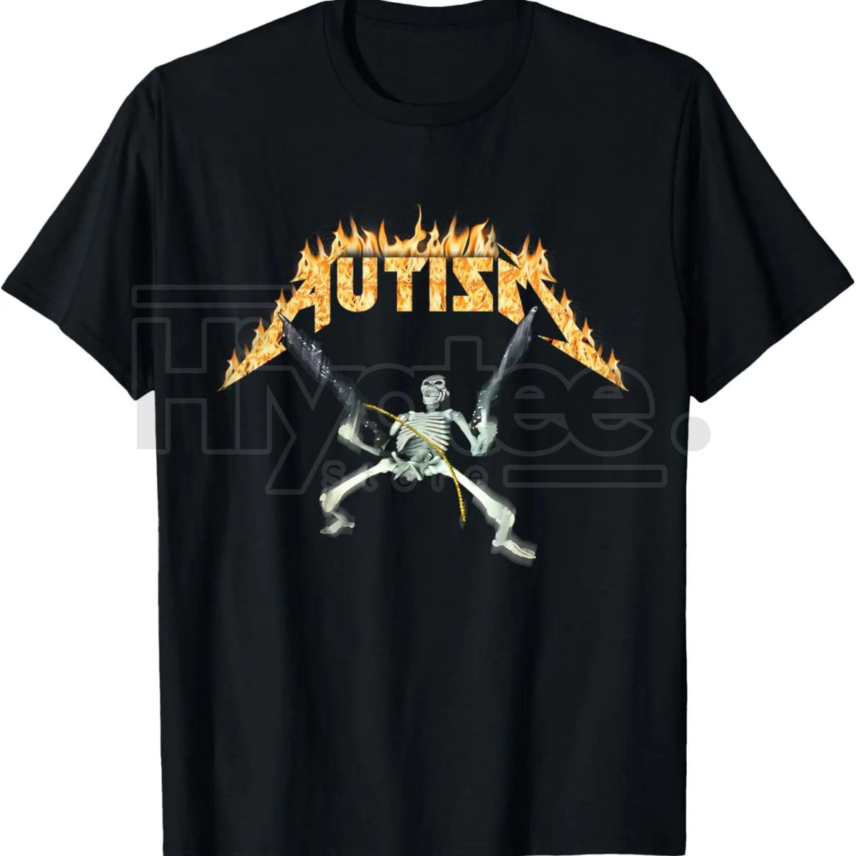 "Autism Skeleton" Funny Meme T-Shirt – 100% Cotton Tee for Men, Women & Kids
