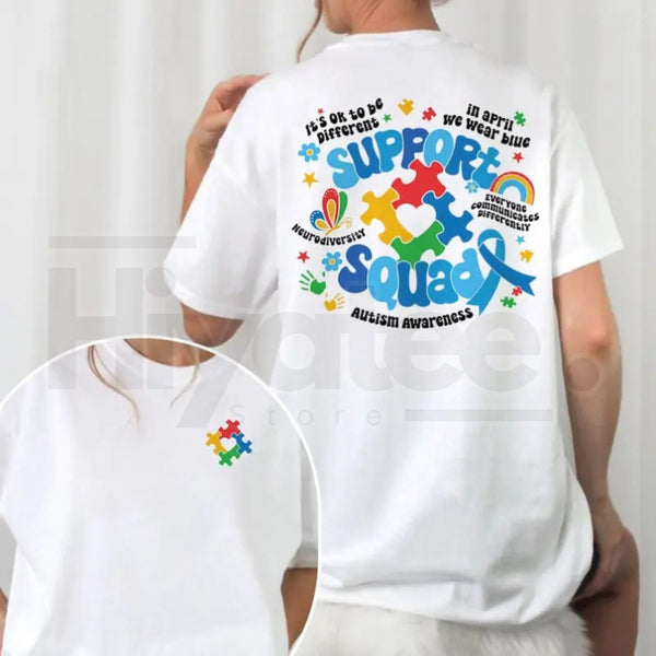 "Autism Support Squad" – Family Awareness Inclusion Neurodiversity Graphic