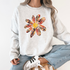Autumn Flower Beautiful Fall Floral Sunflowers Pumpkins Harvest Print Cozy Sweatshirt
