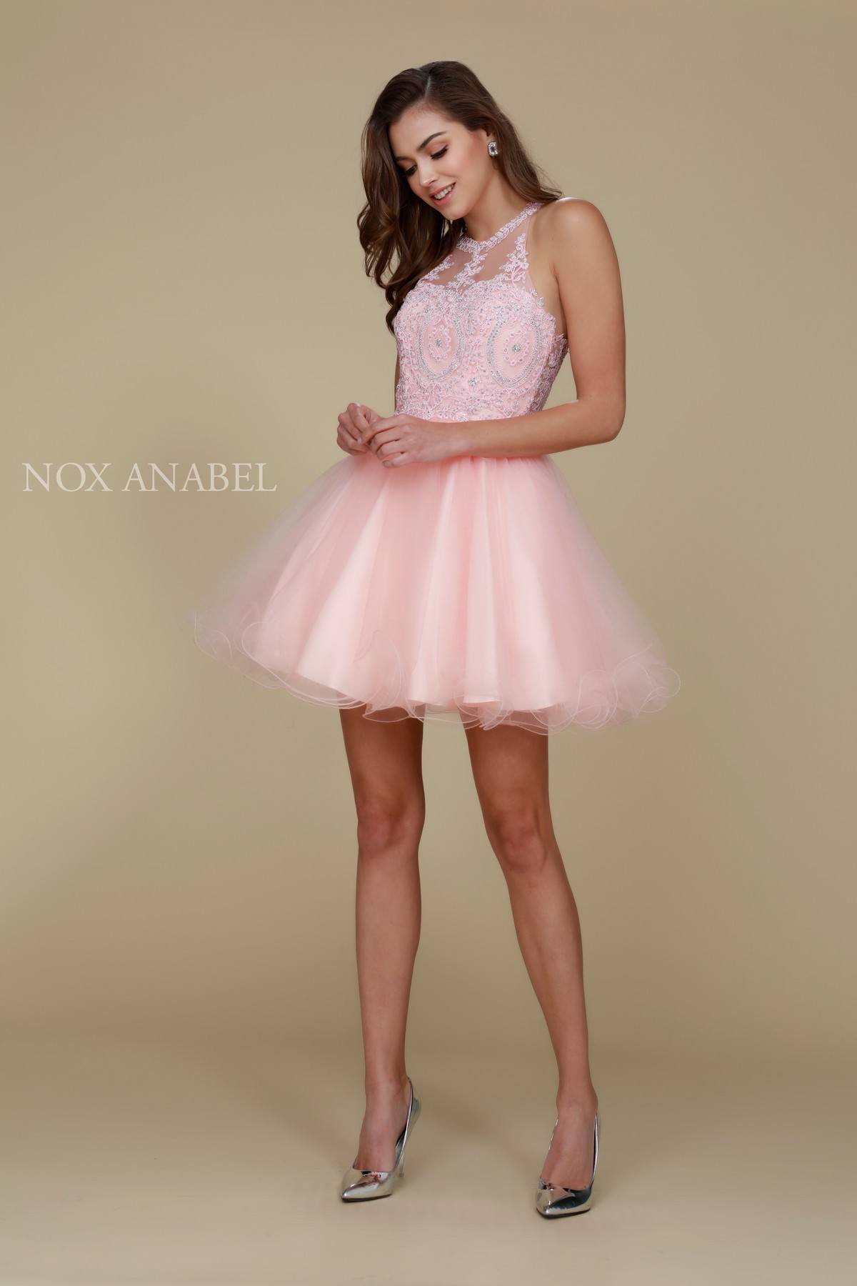 CLEARANCE - Nox Anabel B652 Short Dress Poofy A-Line Tulle Skirt (Size Small)