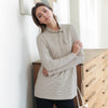 Pleione Women's Self-tie Mock Neck Sweater Top