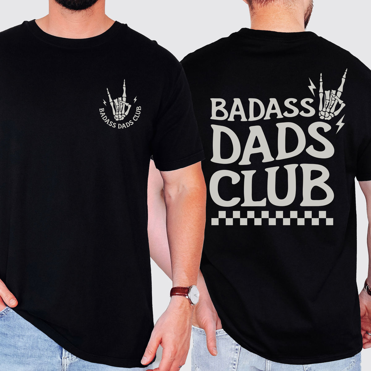 Badass Dads Club Skeleton Family Edition For Fathers Husbands And Brothers Comfort Colors Tee