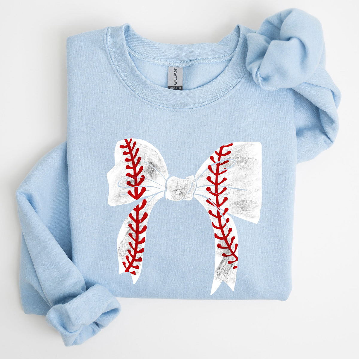 Baseball Bow Mom Mother's Day Cozy Vintage Style Soft Brushed Fleece Premium Sweatshirt