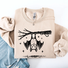 Bat Cute Adorable Halloween Graphic Illustration Cozy Fleece Playful Autumn Nightfall Sweatshirt