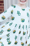 Baylor White Bear 3/4 Sleeve Pocket Twirl Dress