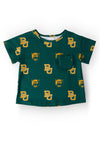 Baylor Green Bear Ruffle Pocket Tee