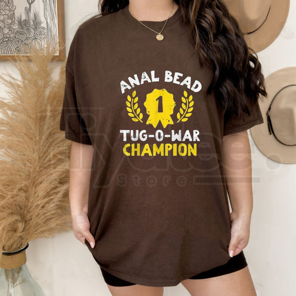 "Bead Tug O War Champion" Classic T-Shirt – Funny Adult Humor Graphic Tee