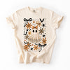 Beautiful Halloween Bows Bats Flowers Festive Gothic Motif Halloween Night Themed Comfort Colors Tee