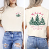 Believe In The Magic Of Christmas Santa Front And Back Christmas Trees Winter Snow Xmas Comfort Colors Tee