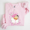Believe Pink Santa Snowflakes Christmas Winter Snow Xmas Graphic Sweatshirt Cozy Holiday Style