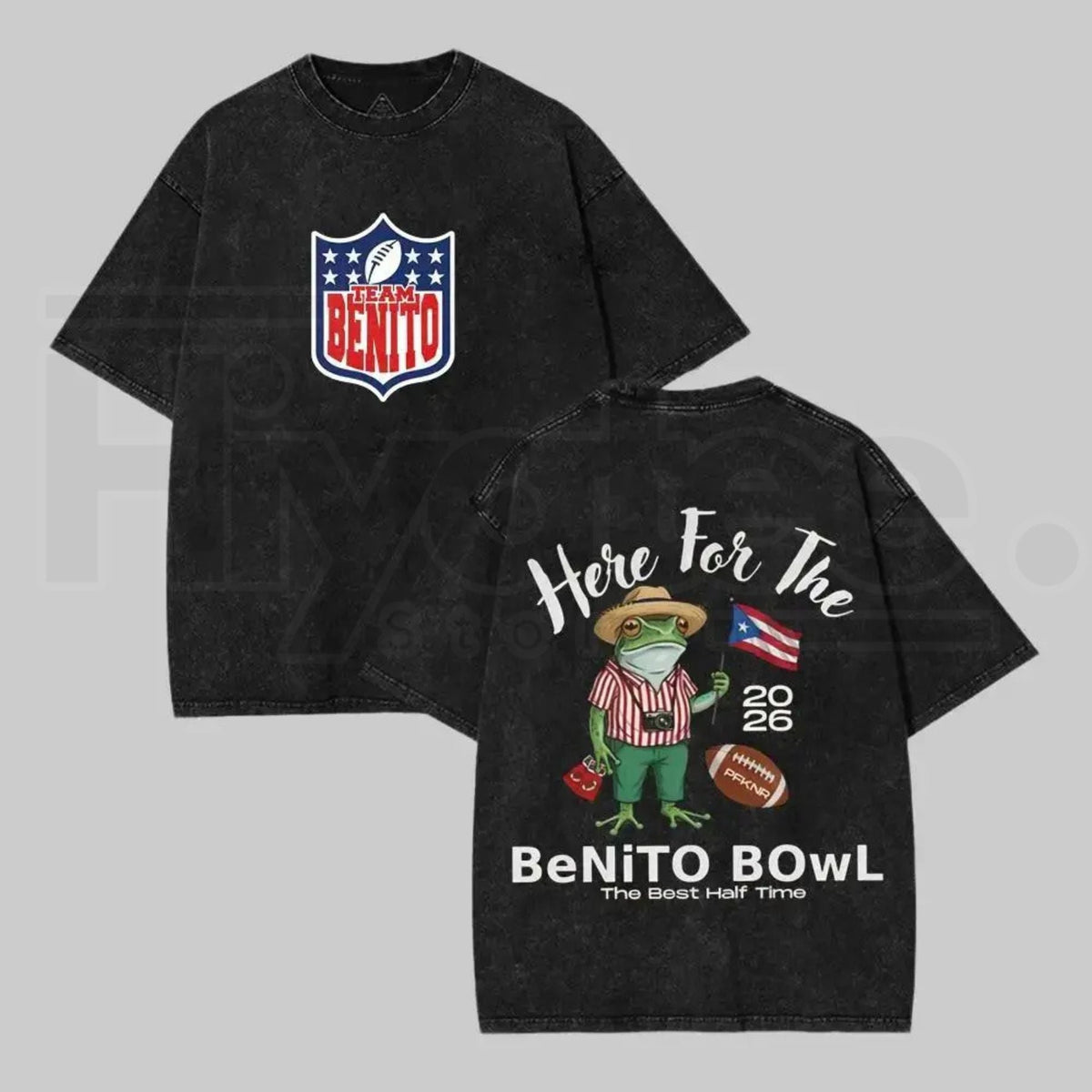 Benito Bowl 2026 Vintage Washed Graphic Tee – Funny Bad Bunny Football & Halftime Show Shirt