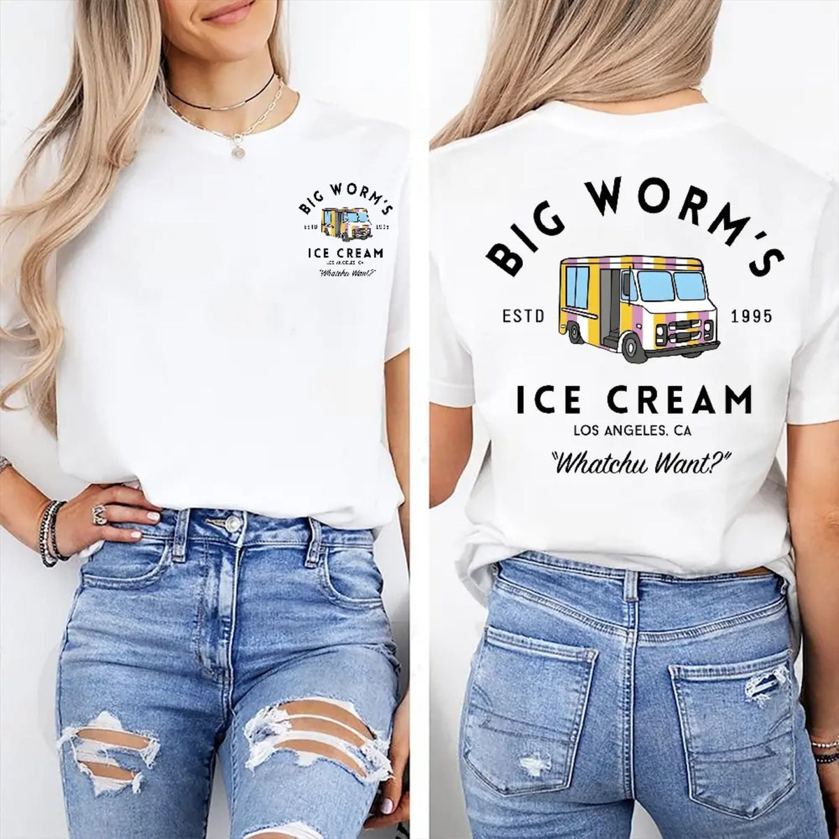 Big Worm's Ice Cream T-Shirt - "Whatchuwant" Friday Movie Tee, Unisex Classic Cotton Apparel