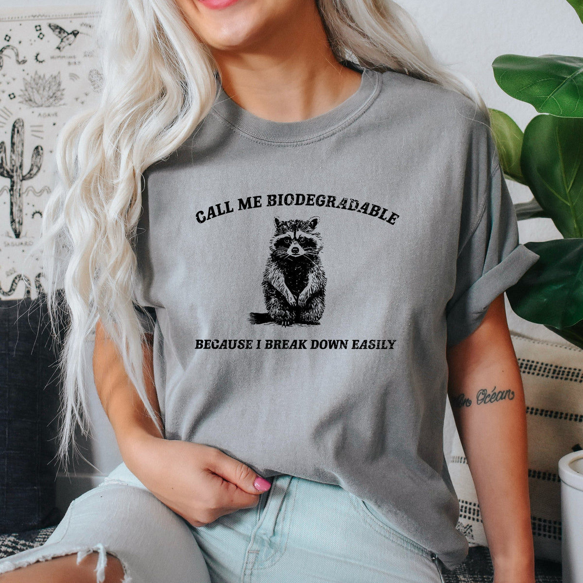 Biodegradable Mental Health Meme Concept for Eco Conscious Casual Wear Comfort Colors Tee
