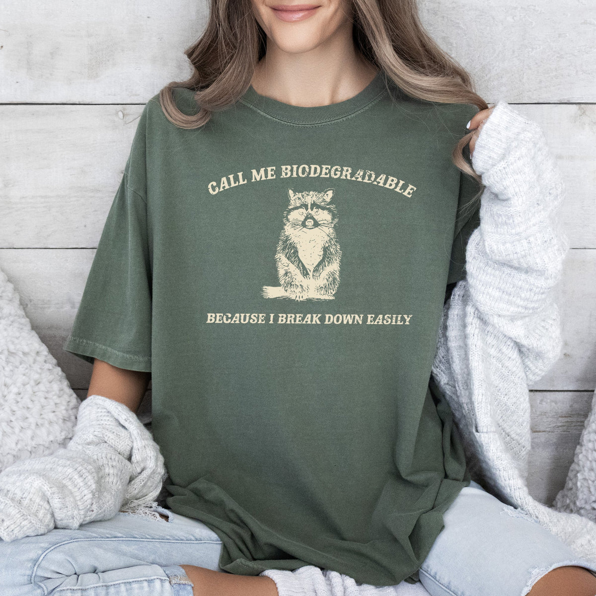 Biodegradable Mental Health Meme Concept for Eco Conscious Casual Wear Comfort Colors Tee