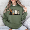 Black Cats Pumpkin Ghosts Cats Retro Halloween Gothic Halloween Cat Mama Hoodie