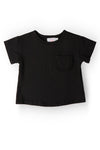 Black Ruffle Pocket Tee