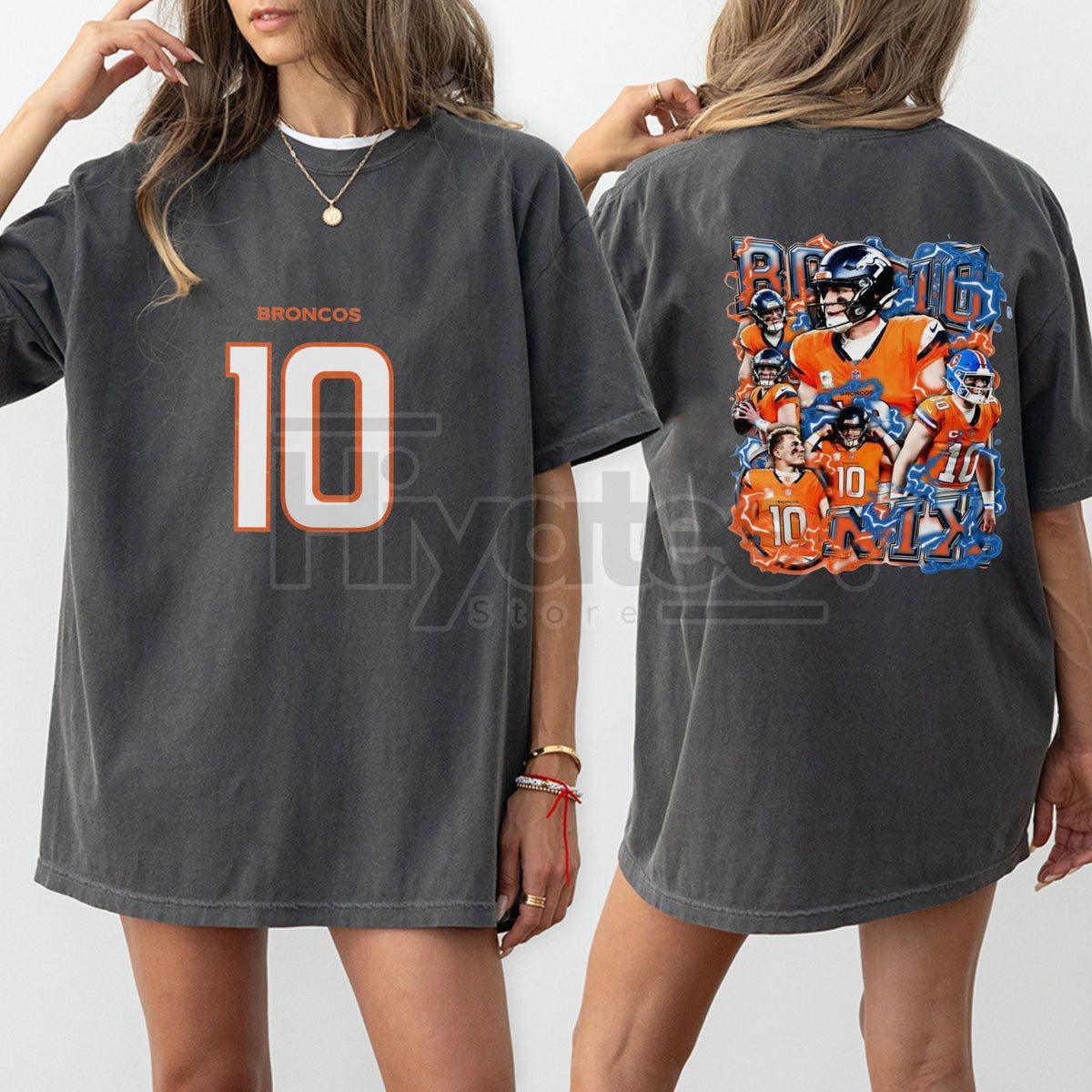 Bo Nix Vintage Football T-Shirt – Classic Style Fan Apparel