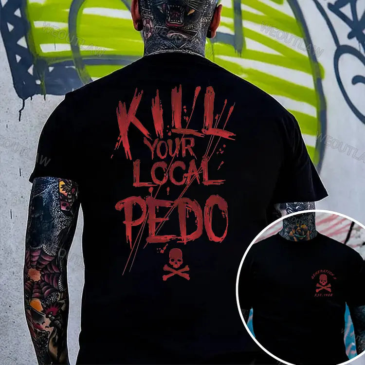 Bold Red Letter T-Shirt - High-Contrast Graphic Tee, Unisex Statement Slogan Shirt, Classic Black/White Red Print Apparel