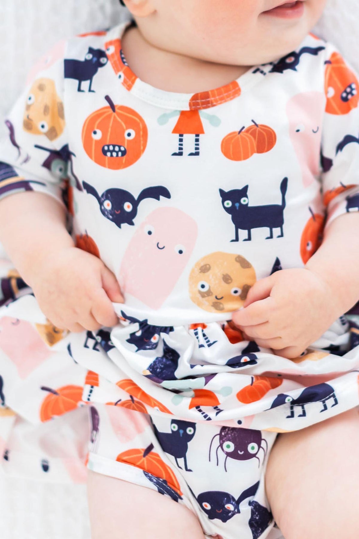 Boo Crew 3/4 Sleeve Twirl Bodysuit
