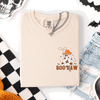 Boo Haw Cowboy Western Halloween Pocket Ghost Town Rodeo Saloon Scene Evening Sunset Comfort Colors Tee