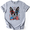 Boston Terrier Patriotic Dog USA Flag Fourth Of July Stars And Stripes Edition Graphic Tee