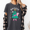 Bougie Christmas Tree Santa Winter Snow Xmas Holiday Ornament Illustration Comfort Colors Tee