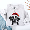Boxer Santa Christmas Dog Lover Festive Illustration For Pet Lovers Edition Sweatshirt
