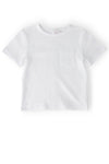 Boys White S/S Pocket Tee